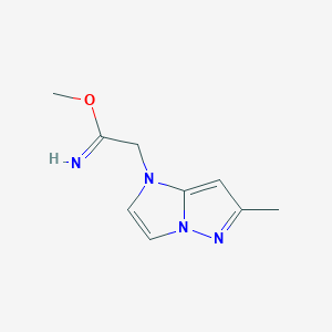 molecular formula C9H12N4O B1479910 methyl 2-(6-methyl-1H-imidazo[1,2-b]pyrazol-1-yl)acetimidate CAS No. 2098142-01-7