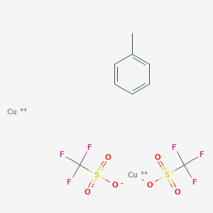 molecular formula C9H8Cu2F6O6S2+2 B14799105 Dicopper ditriflate toluene 