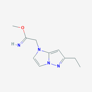 methyl 2-(6-ethyl-1H-imidazo[1,2-b]pyrazol-1-yl)acetimidate