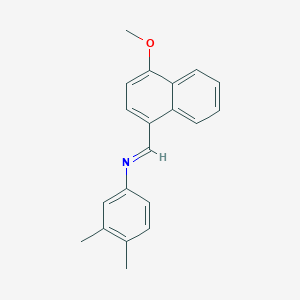 molecular formula C20H19NO B14799128 N-[(E)-(4-methoxynaphthalen-1-yl)methylidene]-3,4-dimethylaniline 