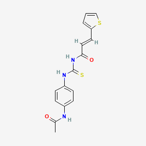 molecular formula C16H15N3O2S2 B14799133 (2E)-N-{[4-(acetylamino)phenyl]carbamothioyl}-3-(thiophen-2-yl)prop-2-enamide 