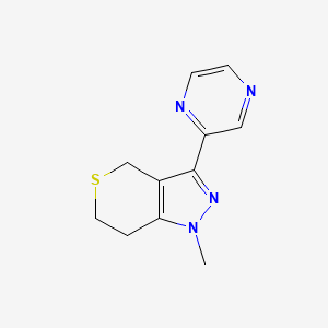 1-Methyl-3-(pyrazin-2-yl)-1,4,6,7-tetrahydrothiopyrano[4,3-c]pyrazole