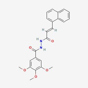 molecular formula C23H22N2O5 B14799261 3,4,5-trimethoxy-N'-[(2E)-3-(naphthalen-1-yl)prop-2-enoyl]benzohydrazide 
