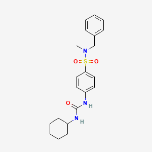 molecular formula C21H27N3O3S B14799276 N-benzyl-4-[(cyclohexylcarbamoyl)amino]-N-methylbenzenesulfonamide 