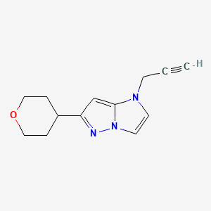 1-(prop-2-yn-1-yl)-6-(tetrahydro-2H-pyran-4-yl)-1H-imidazo[1,2-b]pyrazole