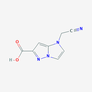 molecular formula C8H6N4O2 B1479937 1-(cyanomethyl)-1H-imidazo[1,2-b]pyrazole-6-carboxylic acid CAS No. 2090962-16-4