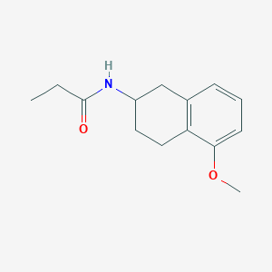 molecular formula C14H19NO2 B14799380 N-(5-methoxy-1,2,3,4-tetrahydronaphthalen-2-yl)propanamide 