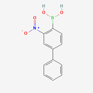 molecular formula C12H10BNO4 B14799387 3-Nitrobiphenyl-4-boronic acid 