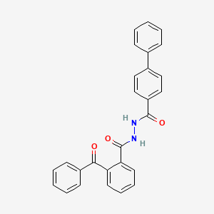 molecular formula C27H20N2O3 B14799389 N'-{[2-(phenylcarbonyl)phenyl]carbonyl}biphenyl-4-carbohydrazide 