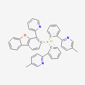molecular formula C41H30IrN3O B14799425 Bis(2-(5-methylpyridin-2-yl)phenyl)(4-(pyridin-2-yl)dibenzo[b,d]furan-3-yl)iridium 