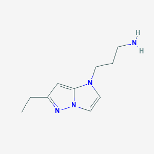 3-(6-ethyl-1H-imidazo[1,2-b]pyrazol-1-yl)propan-1-amine