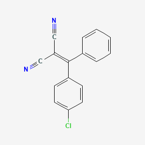 molecular formula C16H9ClN2 B14799442 Propanedinitrile, [(4-chlorophenyl)phenylmethylene]- CAS No. 15517-61-0