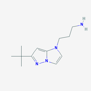 3-(6-(tert-butyl)-1H-imidazo[1,2-b]pyrazol-1-yl)propan-1-amine