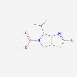 molecular formula C13H19BrN2O2S B14799542 tert-Butyl (4S)-2-bromo-4-(propan-2-yl)-4H,5H,6H-pyrrolo[3,4-d][1,3]thiazole-5-carboxylate 