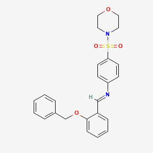 molecular formula C24H24N2O4S B14799565 N-{(E)-[2-(benzyloxy)phenyl]methylidene}-4-(morpholin-4-ylsulfonyl)aniline 