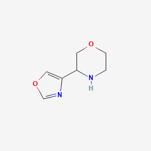 molecular formula C7H10N2O2 B14799644 Morpholine, 3-(4-oxazolyl)- 