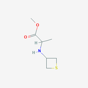 molecular formula C7H13NO2S B14799681 methyl (2S)-2-[(thietan-3-yl)amino]propanoate 