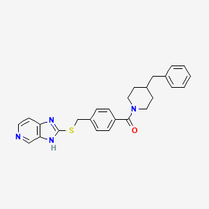 molecular formula C26H26N4OS B14799738 2-({4-[(4-benzylpiperidin-1-yl)carbonyl]benzyl}sulfanyl)-3H-imidazo[4,5-c]pyridine 