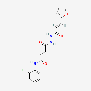 molecular formula C17H16ClN3O4 B14799744 N-(2-chlorophenyl)-4-{2-[(2E)-3-(furan-2-yl)prop-2-enoyl]hydrazinyl}-4-oxobutanamide 