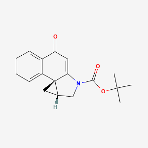 molecular formula C18H19NO3 B14799769 tert-butyl (1R,13R)-8-oxo-11-azatetracyclo[8.4.0.01,13.02,7]tetradeca-2,4,6,9-tetraene-11-carboxylate 