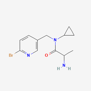 molecular formula C12H16BrN3O B14799793 2-amino-N-[(6-bromopyridin-3-yl)methyl]-N-cyclopropylpropanamide 