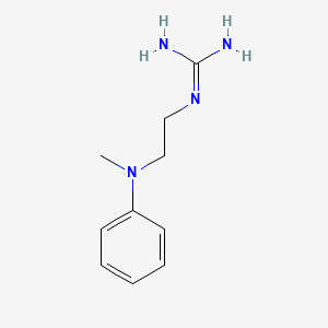 molecular formula C10H16N4 B14799811 Guanidine, (2-(N-methylanilino)ethyl)- CAS No. 7762-35-8