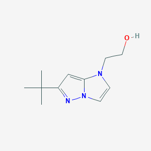 molecular formula C11H17N3O B1479982 2-(6-(tert-butyl)-1H-imidazo[1,2-b]pyrazol-1-yl)ethan-1-ol CAS No. 2092547-42-5