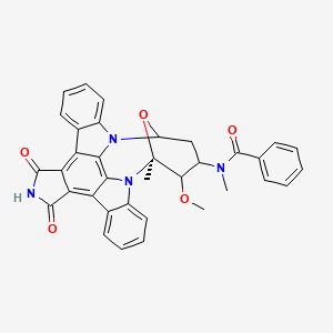 molecular formula C35H28N4O5 B14799829 N-[(2S)-3-methoxy-2-methyl-16,18-dioxo-29-oxa-1,7,17-triazaoctacyclo[12.12.2.12,6.07,28.08,13.015,19.020,27.021,26]nonacosa-8,10,12,14,19,21,23,25,27-nonaen-4-yl]-N-methylbenzamide 