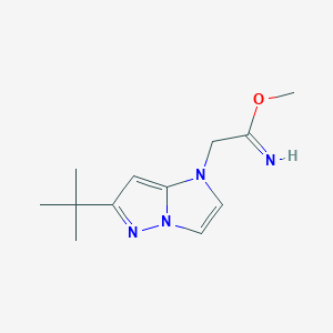 methyl 2-(6-(tert-butyl)-1H-imidazo[1,2-b]pyrazol-1-yl)acetimidate