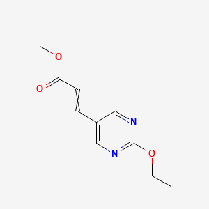 molecular formula C11H14N2O3 B14799830 Ethyl 3-(2-ethoxypyrimidin-5-yl)prop-2-enoate 