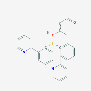 molecular formula C27H24IrN2O2-2 B14799831 Bis(2-phenylpyridine)-(acetylacetonate)iridium(III);ACetylacetonatobis(2-phenylpyridine)iridium;Acetylacetonatobis(2-phenylpyridine)iridium 