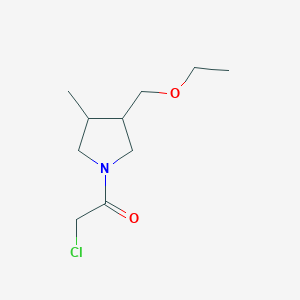 molecular formula C10H18ClNO2 B1479987 2-Chloro-1-(3-(ethoxymethyl)-4-methylpyrrolidin-1-yl)ethan-1-one CAS No. 2098092-62-5