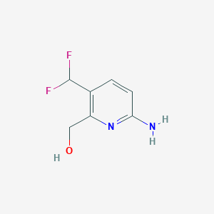 molecular formula C7H8F2N2O B14799888 6-Amino-3-(difluoromethyl)pyridine-2-methanol 