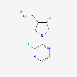 molecular formula C10H14ClN3O B1479990 (1-(3-Chloropyrazin-2-yl)-4-methylpyrrolidin-3-yl)methanol CAS No. 2098092-20-5