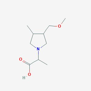 molecular formula C10H19NO3 B1479994 2-(3-(Methoxymethyl)-4-methylpyrrolidin-1-yl)propanoic acid CAS No. 2097950-47-3