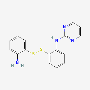 molecular formula C16H14N4S2 B14799941 N-(2-((2-Aminophenyl)disulfanyl)phenyl)pyrimidin-2-amine 