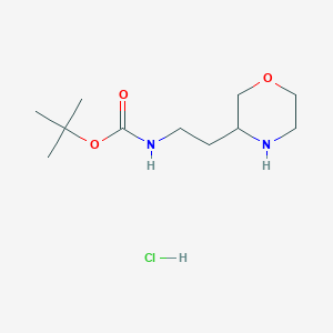 molecular formula C11H23ClN2O3 B14799997 Tert-butyl [2-(3-morpholinyl)ethyl]carbamate hydrochloride 