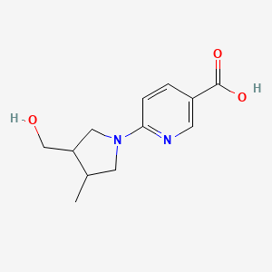6-(3-(Hydroxymethyl)-4-methylpyrrolidin-1-yl)nicotinic acid