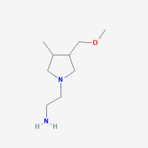 molecular formula C9H20N2O B1480001 2-(3-(Methoxymethyl)-4-methylpyrrolidin-1-yl)ethan-1-amine CAS No. 2098103-36-5