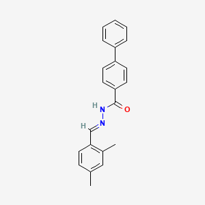 molecular formula C22H20N2O B14800010 N'-[(E)-(2,4-dimethylphenyl)methylidene]biphenyl-4-carbohydrazide 