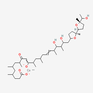 molecular formula C41H70CaO9 B14800018 calcium;19,21-dihydroxy-22-[(5S)-5-[(5S)-5-(1-hydroxyethyl)-5-methyloxolan-2-yl]-5-methyloxolan-2-yl]-4,6,8,12,14,18,20-heptamethyl-11-oxido-9-oxodocosa-10,16-dienoate 