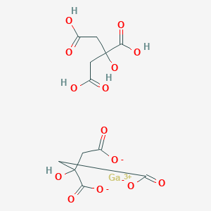 molecular formula C12H13GaO14 B14800025 Gallium;2-hydroxypropane-1,2,3-tricarboxylate;2-hydroxypropane-1,2,3-tricarboxylic acid 