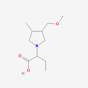 2-(3-(Methoxymethyl)-4-methylpyrrolidin-1-yl)butanoic acid