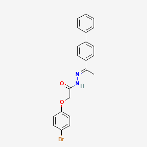 molecular formula C22H19BrN2O2 B14800062 N'-[(1E)-1-(biphenyl-4-yl)ethylidene]-2-(4-bromophenoxy)acetohydrazide 