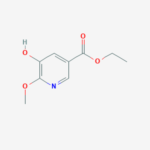 molecular formula C9H11NO4 B14800159 Ethyl 5-hydroxy-6-methoxynicotinate 