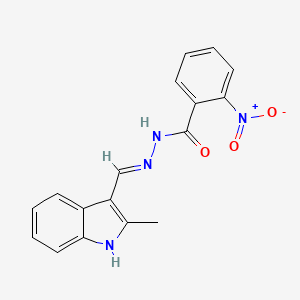 molecular formula C17H14N4O3 B14800225 N'-[(2-methyl-1H-indol-3-yl)methylene]-2-nitrobenzohydrazide 