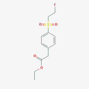 molecular formula C12H15FO4S B14800268 Ethyl 2-(4-(2-fluoroethylsulfonyl)phenyl)acetate 