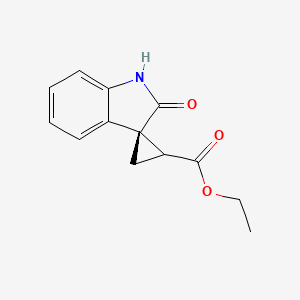 molecular formula C13H13NO3 B14800282 Ethyl (1R,2R)-2'-oxospiro[cyclopropane-1,3'-indoline]-2-carboxylate 