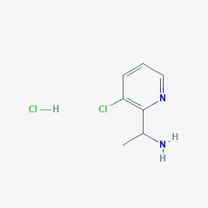 molecular formula C7H10Cl2N2 B14800305 1-(3-Chloropyridin-2-yl)ethanamine;hydrochloride 