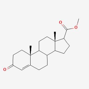 molecular formula C21H30O3 B14800331 Methyl 4-androsten-3-one 17beta-carboxylate; Org 7329-0 